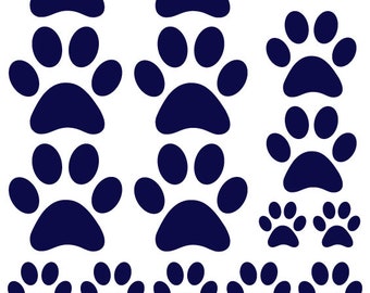 Paw Print Wall Decal Etsy