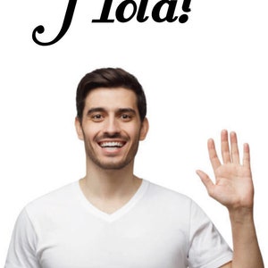 Hola Hello Spanish Word Vinyl Wall Decal Sticker Many Colors to Choose from - Kitchen Removable Bedroom Entry Wall Art