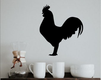 Rooster Wall Decal For Your Country Kitchen Design 1 - Many colors to choose - cute rooster wall decor sticker