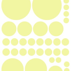 70 blass gelb Creme Vinyl Tupfen Schlafzimmer Wand Aufkleber Aufkleber Teen Kinder Baby Dorm Kinderzimmer - abnehmbare Wand-Grafik