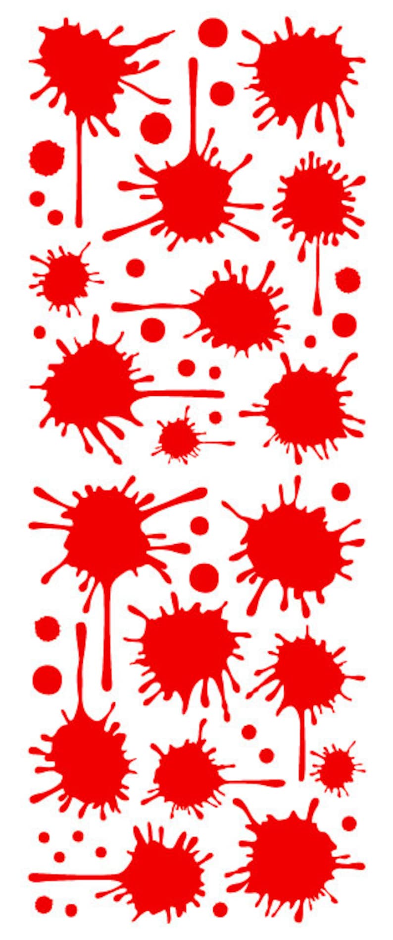 Paint Splatter Wall Decal in Red Etsy