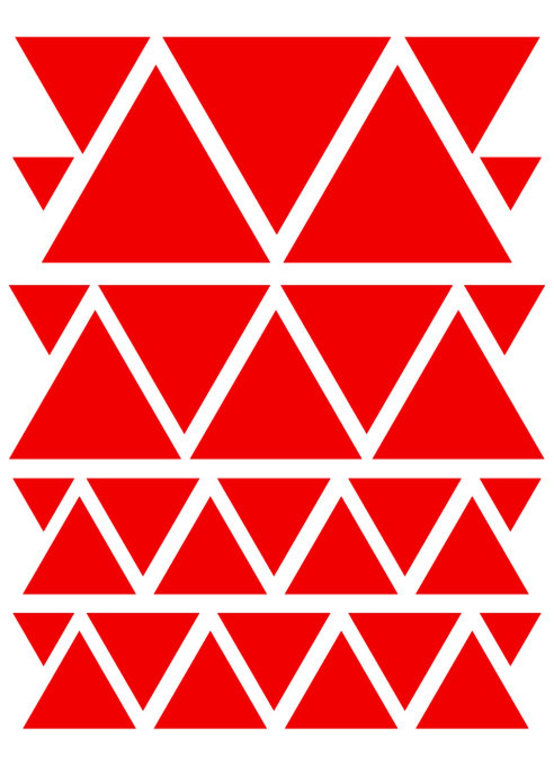 Red Triangle Wall Decals & Wall Stickers - Etsy