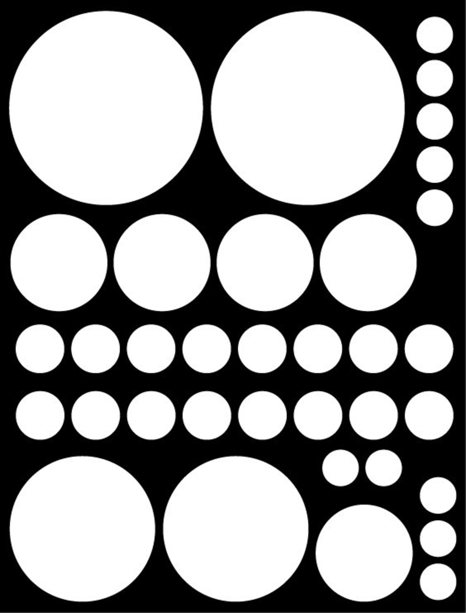 70 White Vinyl Polka Dots Bedroom Wall Decals Stickers Teen Etsy