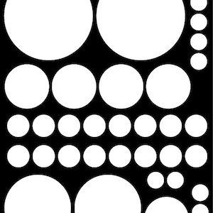 70 White Vinyl Polka Dots Bedroom Wall Decals Stickers Teen Kids Baby Nursery Dorm Room - Removable Wall Stickers - Easy to Install