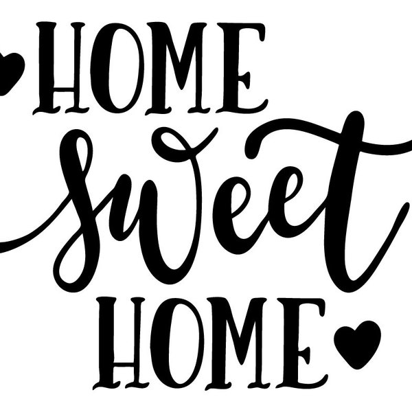 Home Sweet Home Wall Decal Sticker DESIGN 3 Kitchen Bedroom Living Room Many Colors Custom Vinyl Wall Art