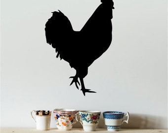 Rooster Wall Decal For Your Country Kitchen Design 4 - Many colors to choose - cute rooster wall decor sticker