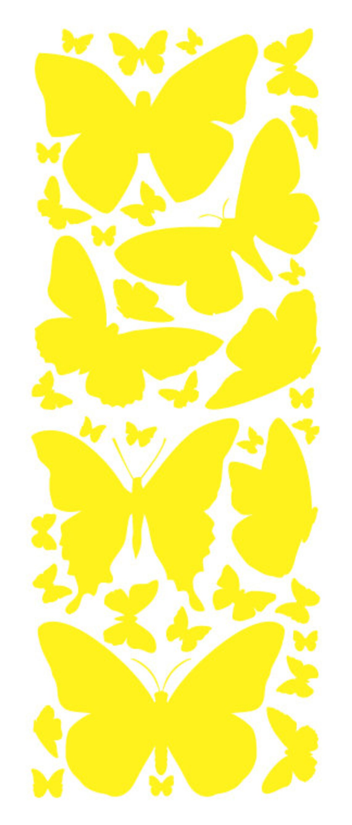 Décalques muraux papillon en jaune décor mignon de mur Etsy France