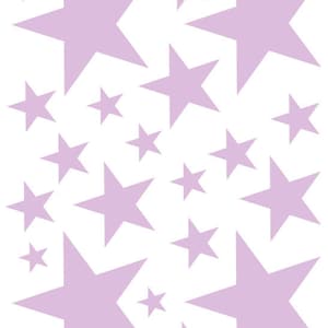52 Light Purple Lavender Vinyl Star Shaped Bedroom Wall Decals Stickers Teen Kids Baby Nursery Dorm Removable Custom Made Easy to Install