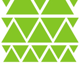 Décalques mur aux murs vert lime Triangle - Autocollants muraux