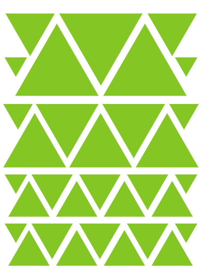 Lime Green Triangle Wall Decals /& Wall Stickers