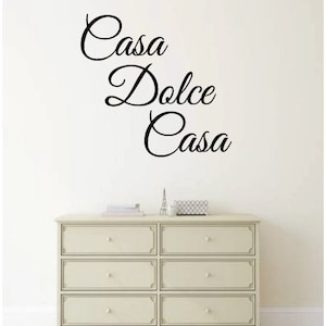 Casa Dolce Casa - Home Sweet Home Italienisch Wort Vinyl Wand Aufkleber Aufkleber - Küche abnehmbare Custom einfach zu installieren Wandkunst