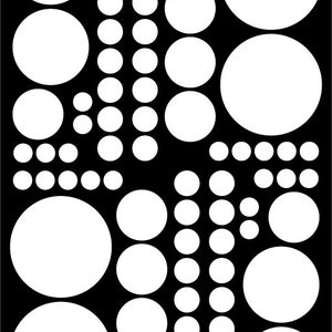 White Vinyl Polka Dots - Great for the Bedroom, Teen&#39;s, Kids Rooms, Nursery&#39;s and Dorm Rooms - Removable Wall Stickers