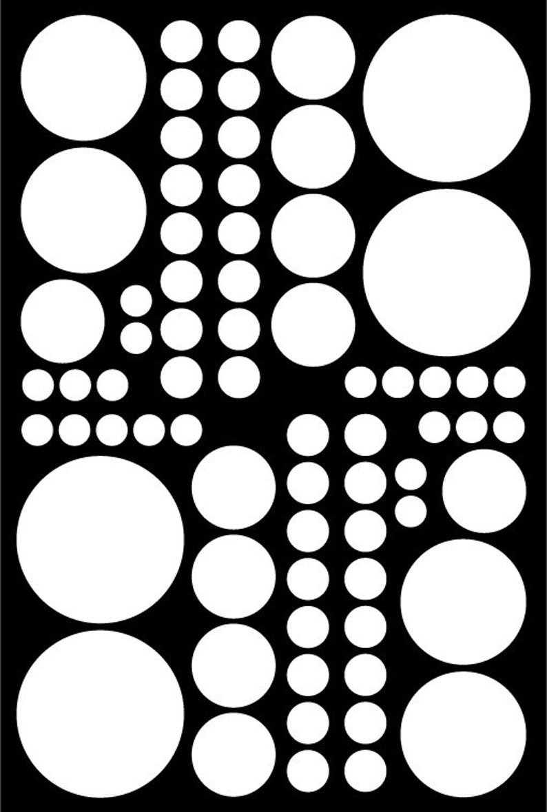 Easy to Install Removable Wall Stickers 70 White Vinyl Polka Dots Bedroom Wall Decals Stickers Teen Kids Baby Nursery Dorm Room