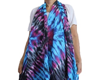 Accessories Women's fashion long big wraps scarf shawl tie dye cotton wrap scarves summer beach (13)