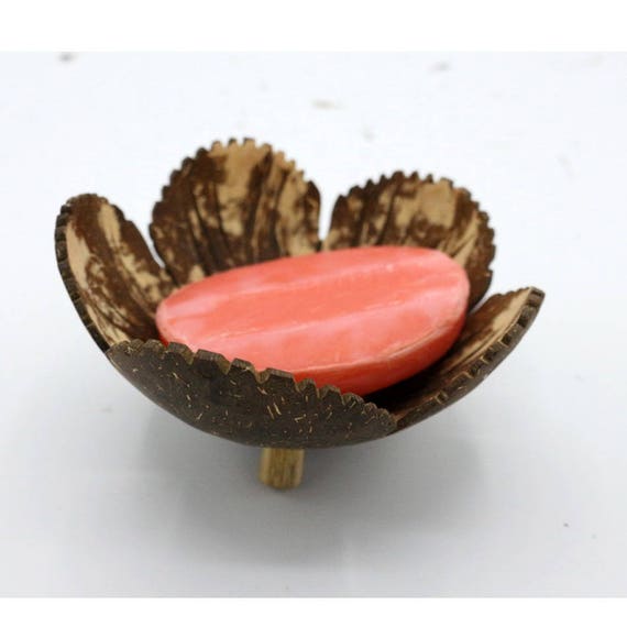 Coconut Shell Flower Soap Dish Natural Soap Dishsoap Holder Wooden Soap Dish Soap Sd 1