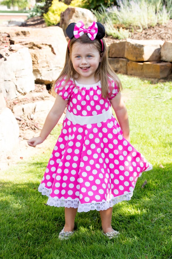 Items similar to Pink Minnie Mouse dress or costume for baby, toddler ...