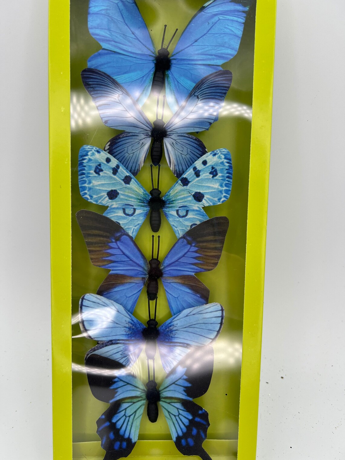 Fabric Butterfly Decor Box Fake Butterfly Stem Spring Etsy