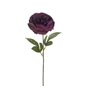 Purple Garden Peony Stem,  Wreath Supply, Craft Supply, Floral Supply, Spring Decoration, Deep Purple flower, Fall  Floral, Autumn Flower