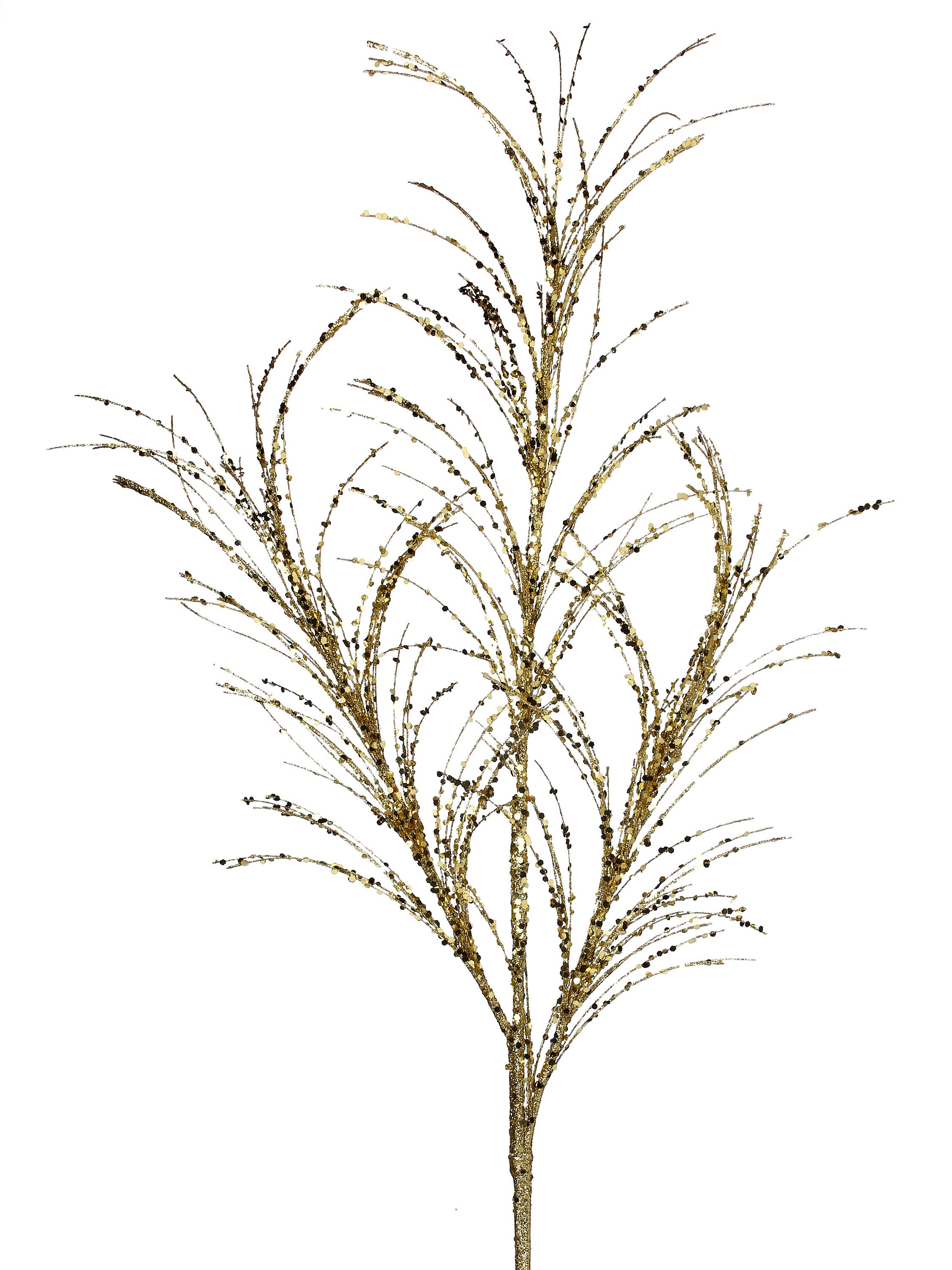 Winter Frosted Gold Berry Floral Stems Wreath Picks set of 3 