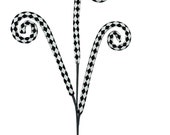 Black White Harlequin Curly Pick, Christmas Spray, Craft Supply, Wreath Supply, Christmas Tree Decor, Whimsical Pick, Everyday decor