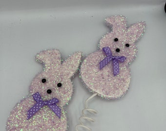 Sugared Bunny Rabbit Pastel Spray: Easter Wreath Floral Pick