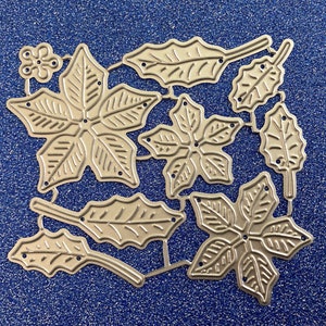 NEW Poinsettia Christmas Flower Craft Cutting Die image 1