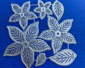 NEW Splendid Poinsettia Christmas Flower Metal Craft Cutting Die