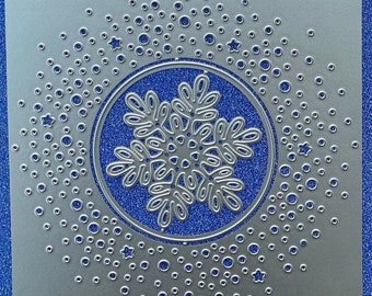 NEW ‘Winter Background & Snowflake’ Christmas Craft Die with circle aperture