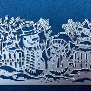 Large Snowmen Scene Christmas Craft Cutting Die