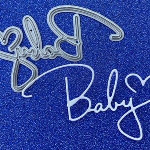 NEU ‘Delicate Baby’ Stanzform mit Schriftzug | New Baby-Feiern