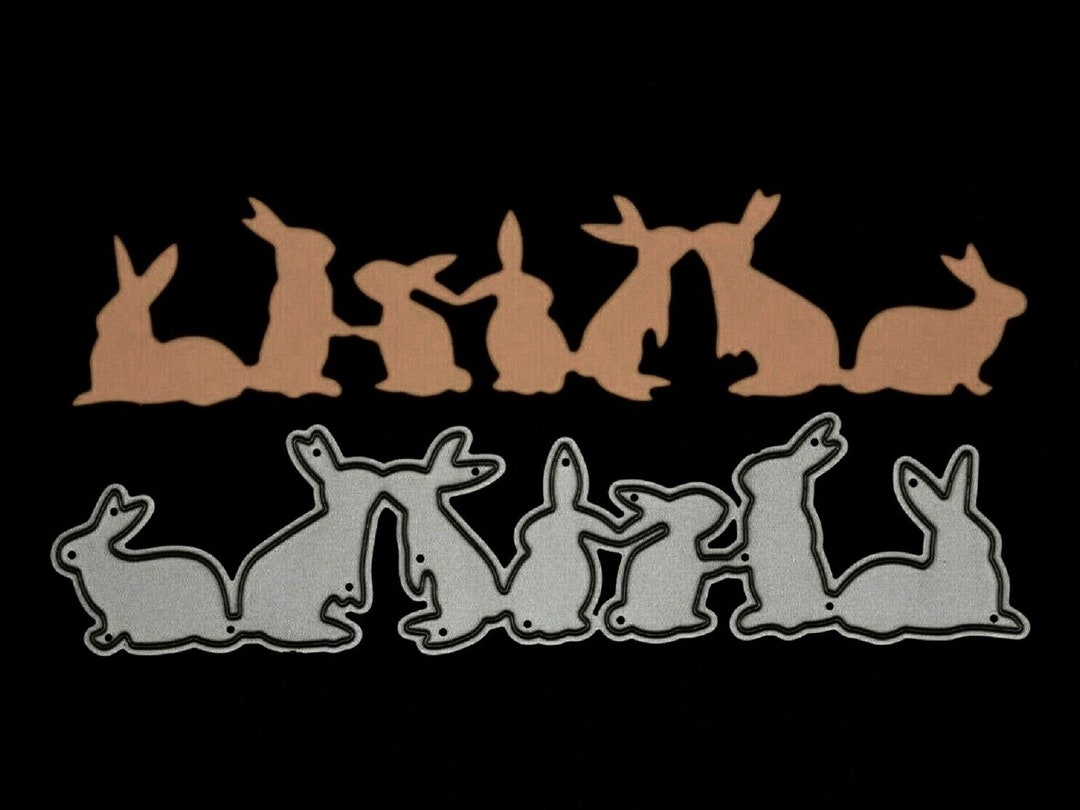 Cut Rabbits Easter NEW ‘rabbits in A Row' Easter Craft Cutting Die - Etsy