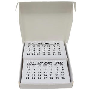 Pestañas para calendario 2027 - Materiales para manualidades (Juego de 25)
