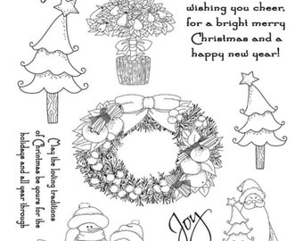NEW ‘Sparkle & Cheer’ Christmas Stamp Set - 12 stamps