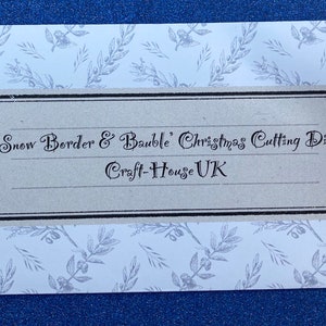 NEW Snow Border and Bauble Christmas Craft Cutting Die image 4