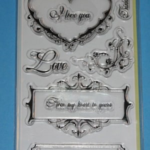 New Inkadinkadoo ‘Love Letters’ Clear Stamp Set 97636 for Valentines, Wedding and Anniversaries
