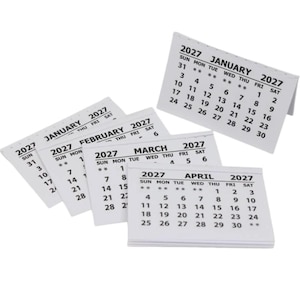 Blocchetti di linguette per calendario 2027 da staccare (10 pezzi) - Lavoretti natalizi