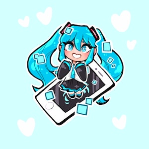 Vinyl Stickers Hatsune Miku Holographic