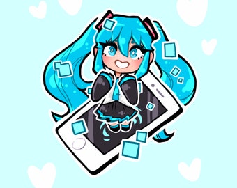 Vinyl Stickers Hatsune Miku Holographic