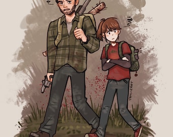 The Last of Us Joel and Ellie - Print