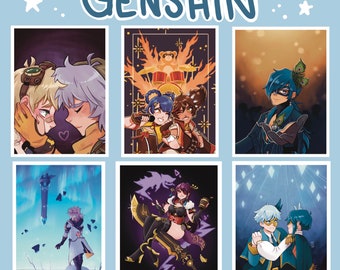 5”x7” Genshin Impact Art Prints