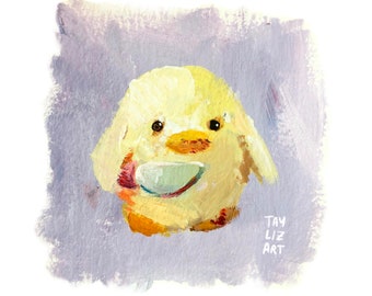 Knife ducky 7” x 7” Square Print