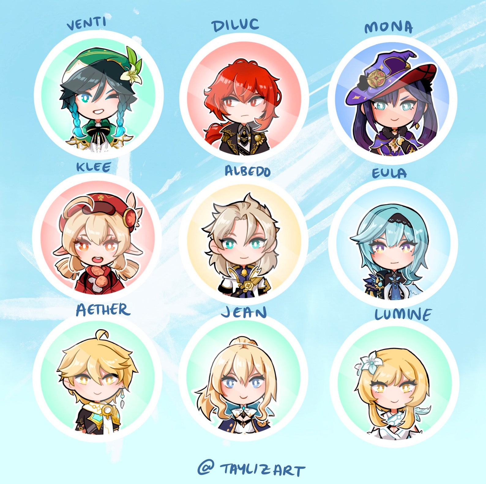 Genshin Impact TUTTI I PERSONAGGI Pinback Button/Badges - Etsy Italia