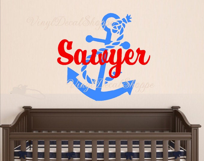 Nautical Theme Nursery Decor Anchor Wall Decal - Nautical Theme Wall Decal Nautical Theme Nursery Decor Anchor Wall Decal - Nautical Theme Wall Decal