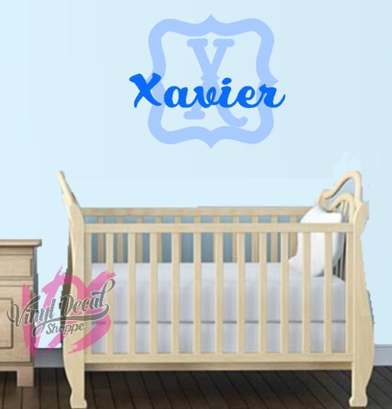 Baby Boy Large Wall Decal Nursery Decor Baby Girl Baby Room Decal Nursery Decal Name Decal Wall Decal Large Frame Name Wall Decal