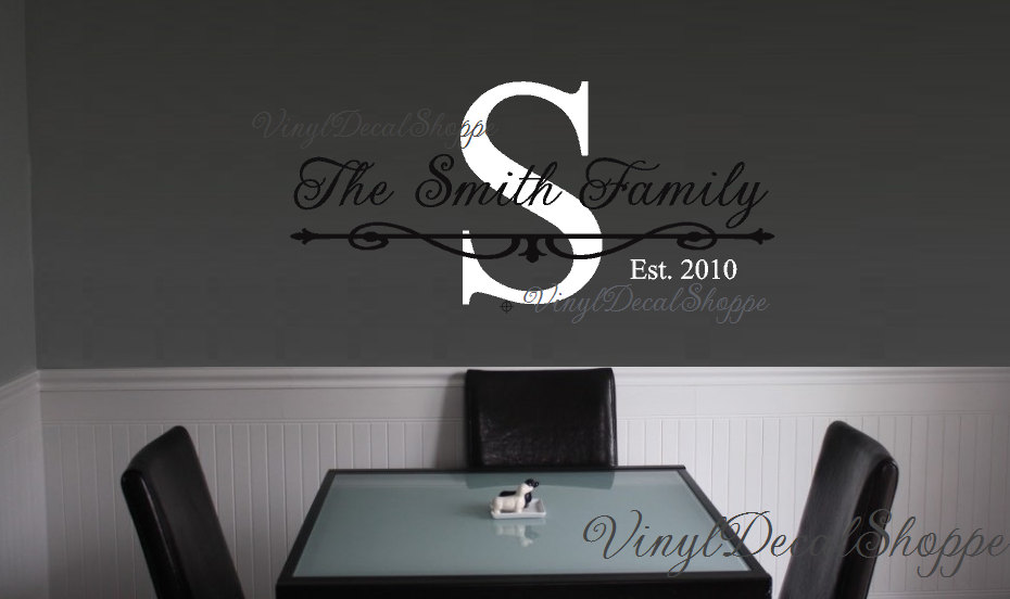 Family Name Wall Decal Personalized Monogram Living Room Family Name Wall Decal Personalized Monogram Living Room Decor Elished Date Vinyl Custom