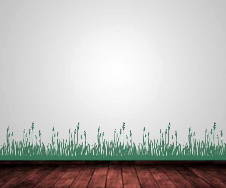 Grass Wall Decal Vinyl Mural Nursery Custom Baby Animal Elephant