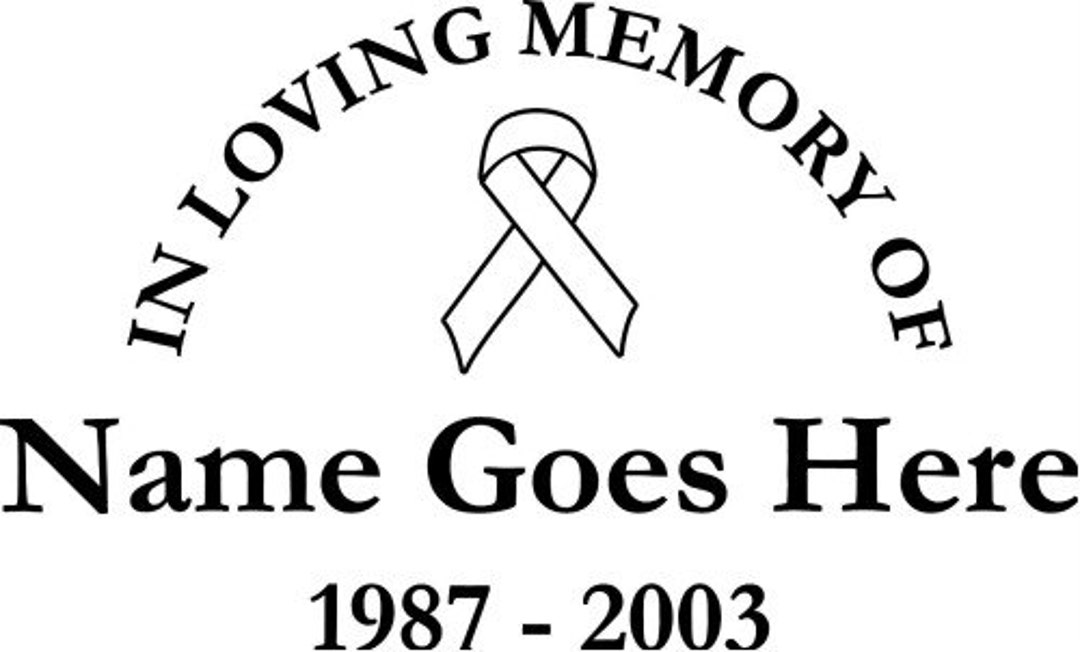In Loving Memory Of in Memory of Car Decal in Memory Window Etsy