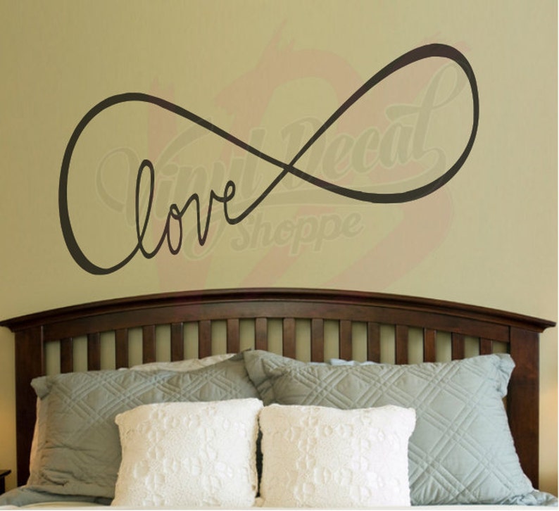 Infinity Love Wall Decal Large Wall Decal Master Bedroom Wall Decal Love Decal Love Dedcor Master Bedroom Decor Love Infinity Decals