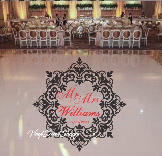 Dance Floor Decal Dance Floor Sticker Damask Pattern Decal Etsy