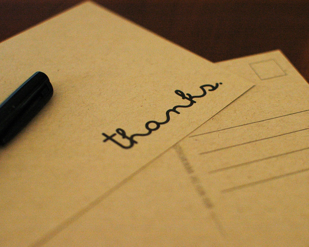 Thanks. Post Thanks. Collection — Thank You Post Cards, Set of 12 - Etsy